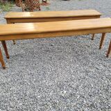 Paire de banc ancien en orme