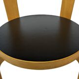 Chaise vintage modèle 65 par Alvar Aalto pour Artek (Linoléum noir)