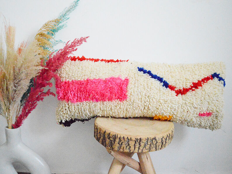 Moroccan carpet cushion cover