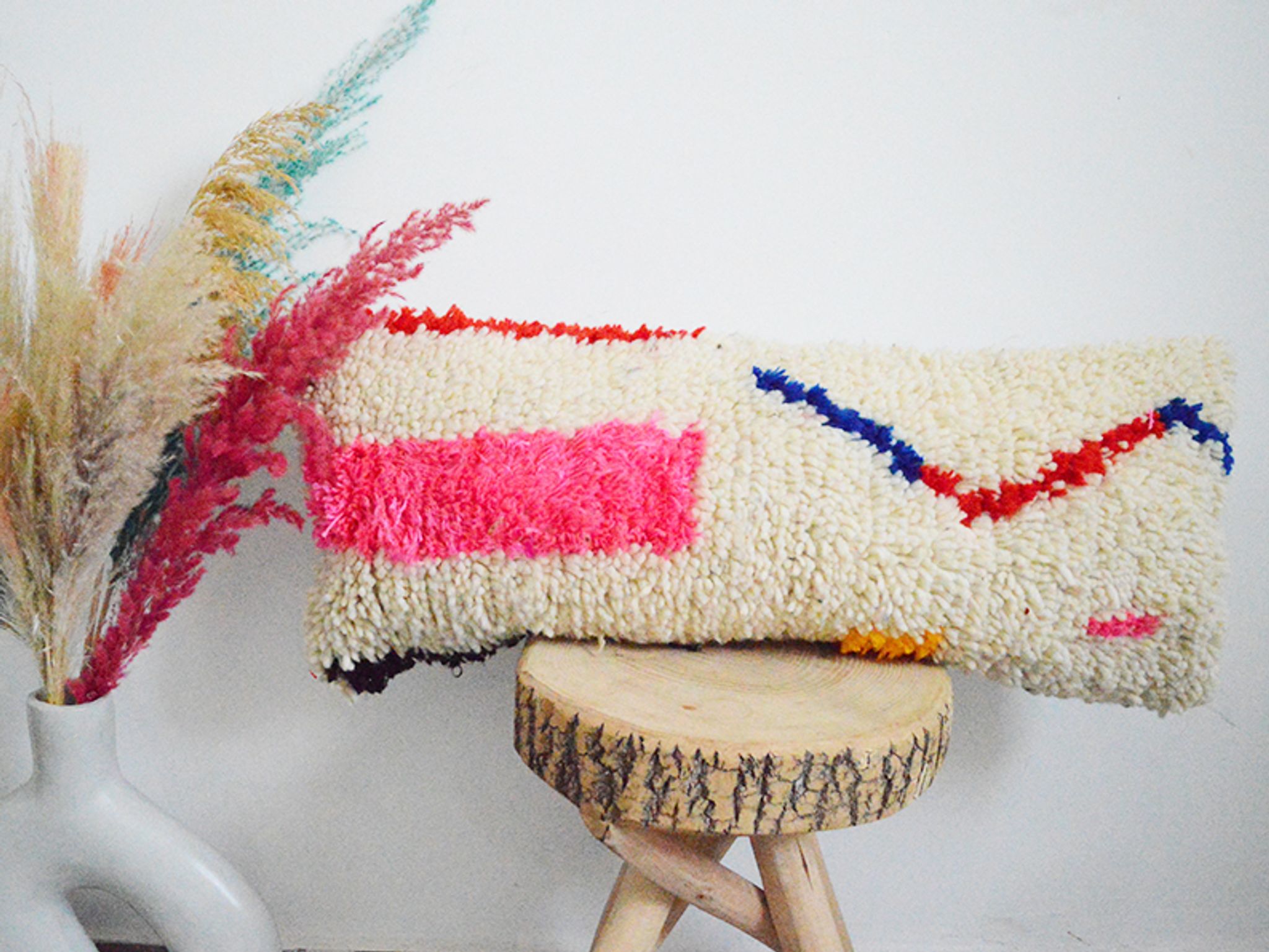 Moroccan carpet cushion cover