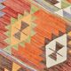 3x10 Geometric Multicolor Turkish Kilim Runner Rug,Rug For Hallway,95x295Cm
