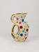 Boch Frères Pichet / Mid-Century Jug in Gold and Polka Dots, Belgium, 1950s