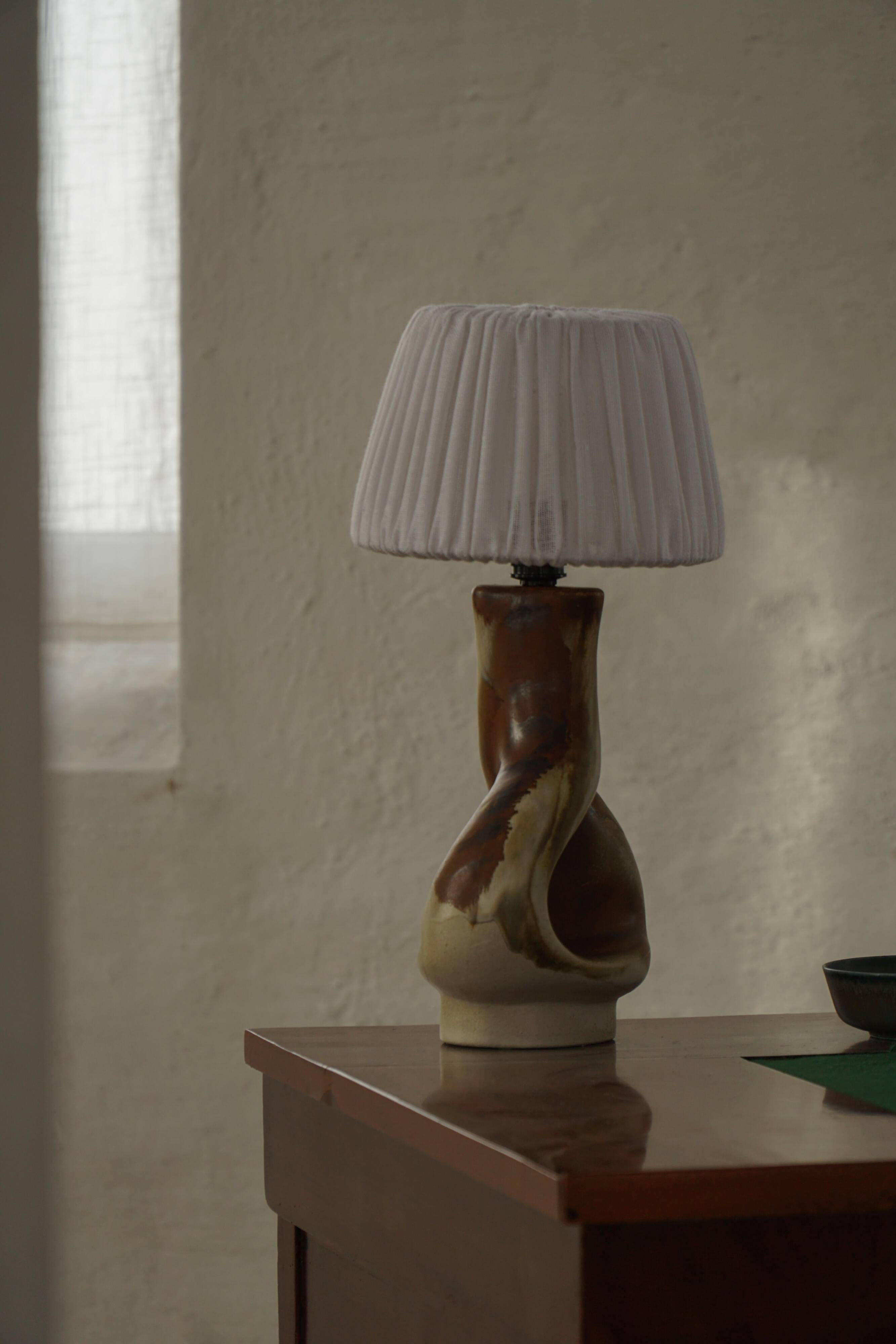 Axella Stoneware, sculptural table lamp from Denmark in stoneware, Model No 989, 1960s-70s.