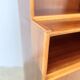 Mahogany library — closed storage and open cubbies, custom-made, 1960s.
