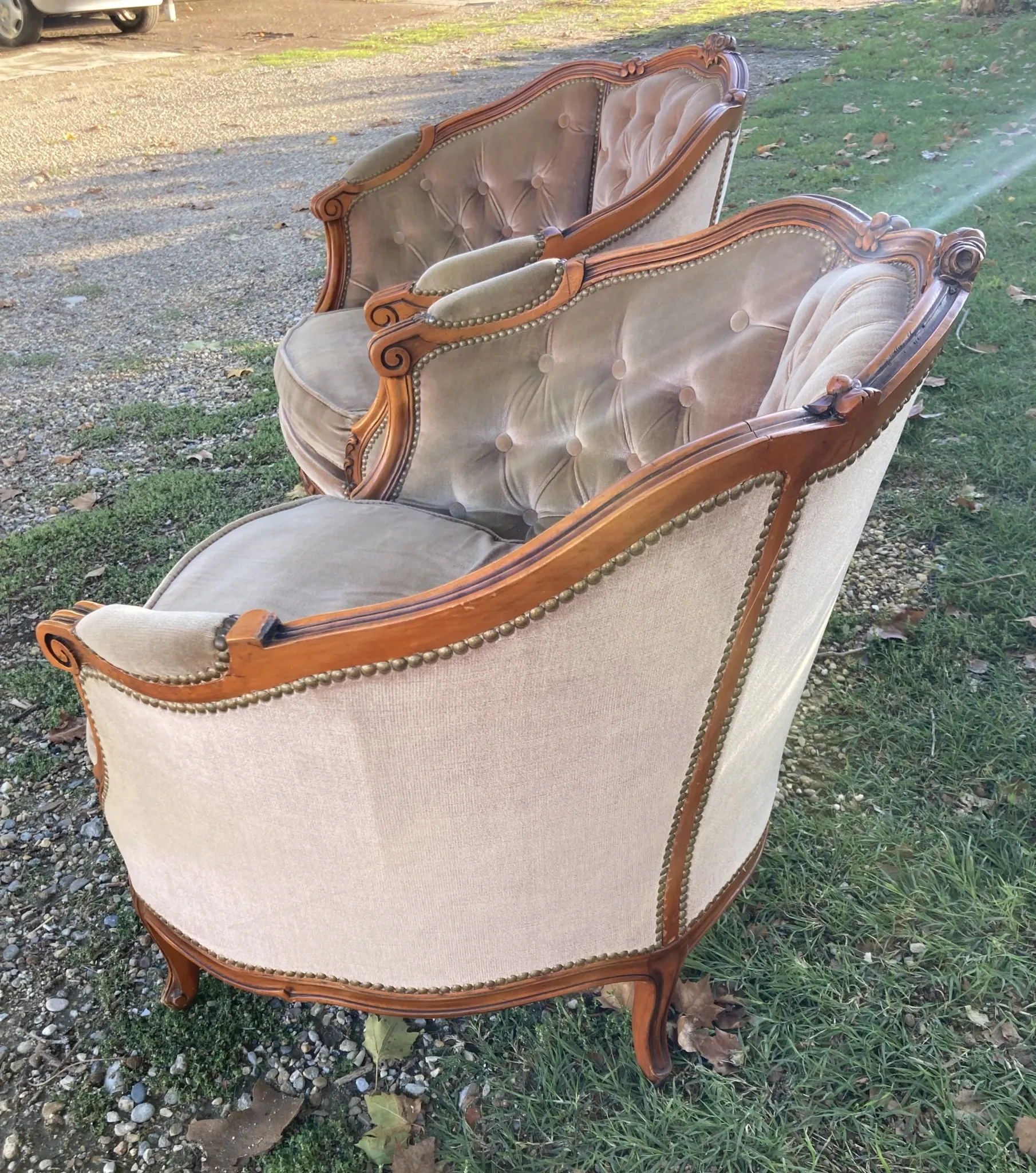 Pair of basket chairs