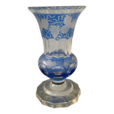 blue crystal vase medici shape