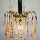murano and crystal drops chandelier