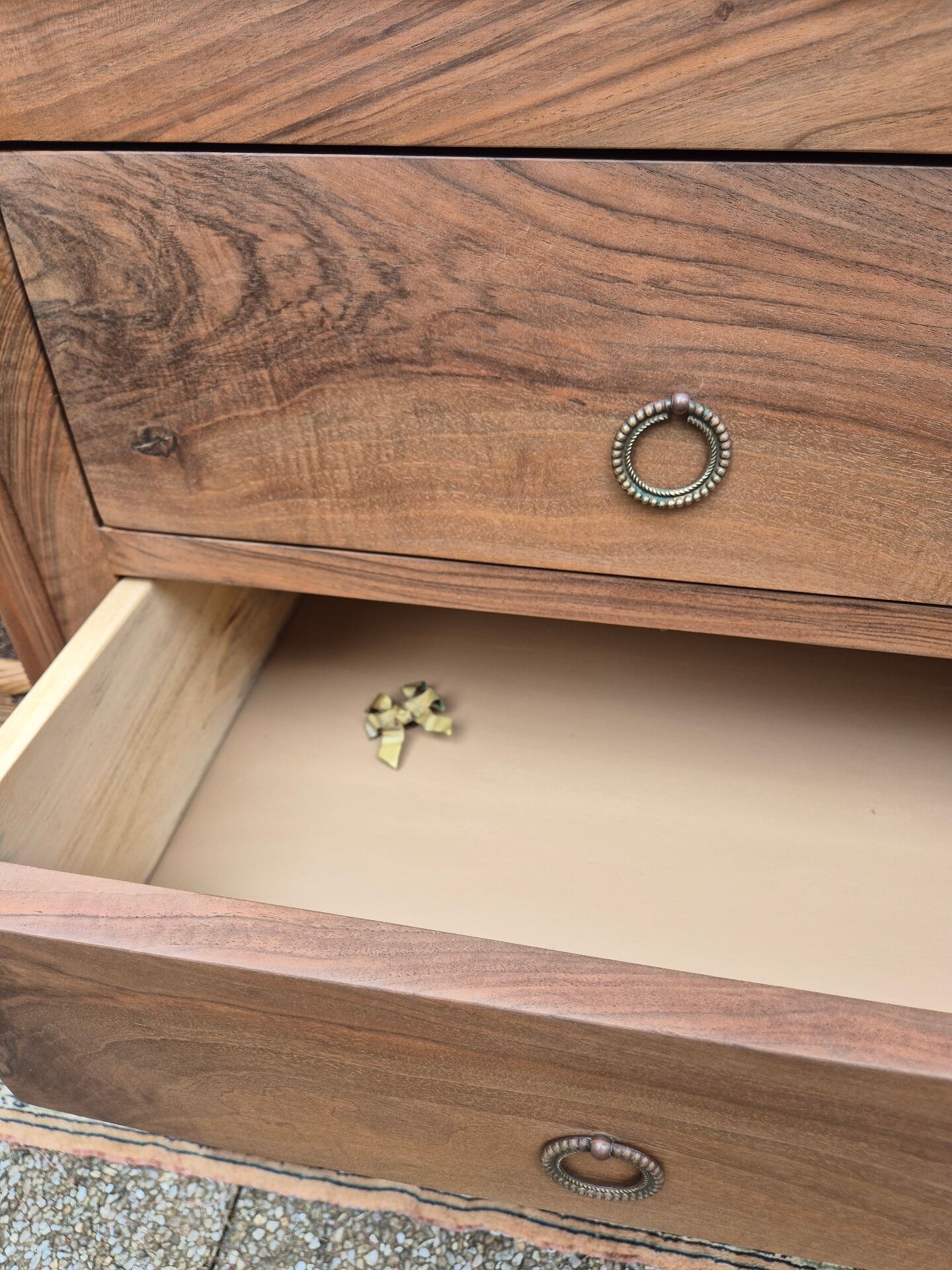 Louis-Philippe chest of drawers in solid walnut
