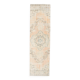 3x10 Peach Orange Vintage Runner Rug 83x296Cm SK 24799