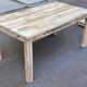 Large extendable Scandinavian dining table made of stripped solid acacia 160-26