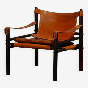 Arne Norell Sirocco Safari Lounge Chair Palissandre et Cuir