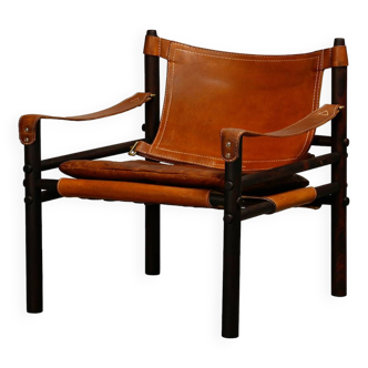 Arne Norell Sirocco Safari Lounge Chair Palissandre et Cuir