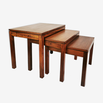 Set of 3 modular tables, Hainke, Germany, 60s