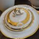UM Limoges table service, Art Deco gold thread porcelain 80 pieces