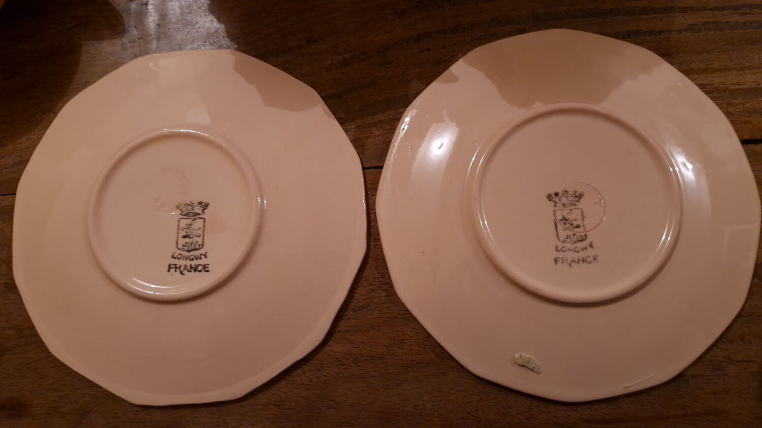 Longwy ceramic pink coffee tea set