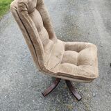 Set of 4 70s velvet bucket chairs