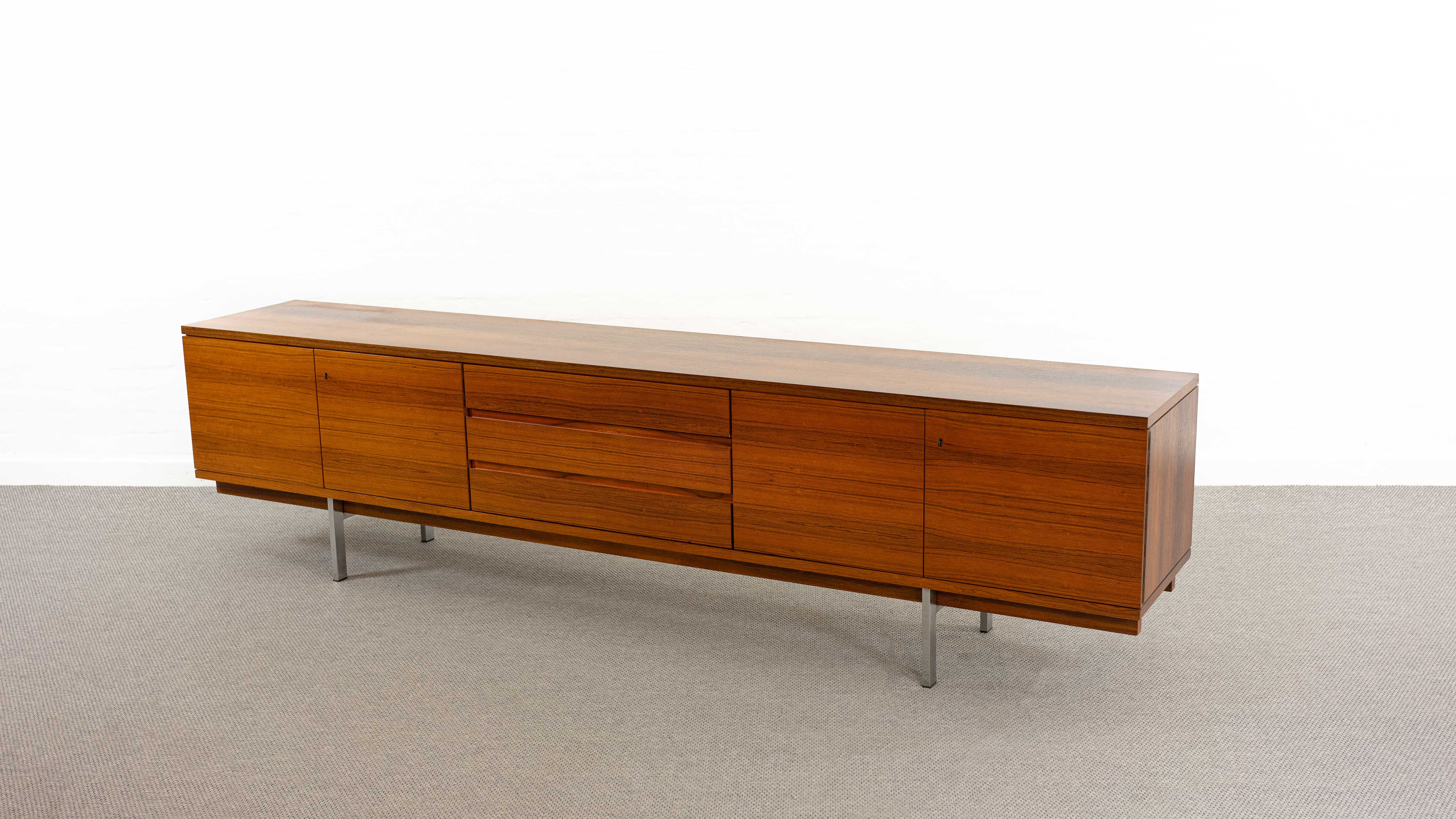 Minimalistic mid century sideboard in rosewood