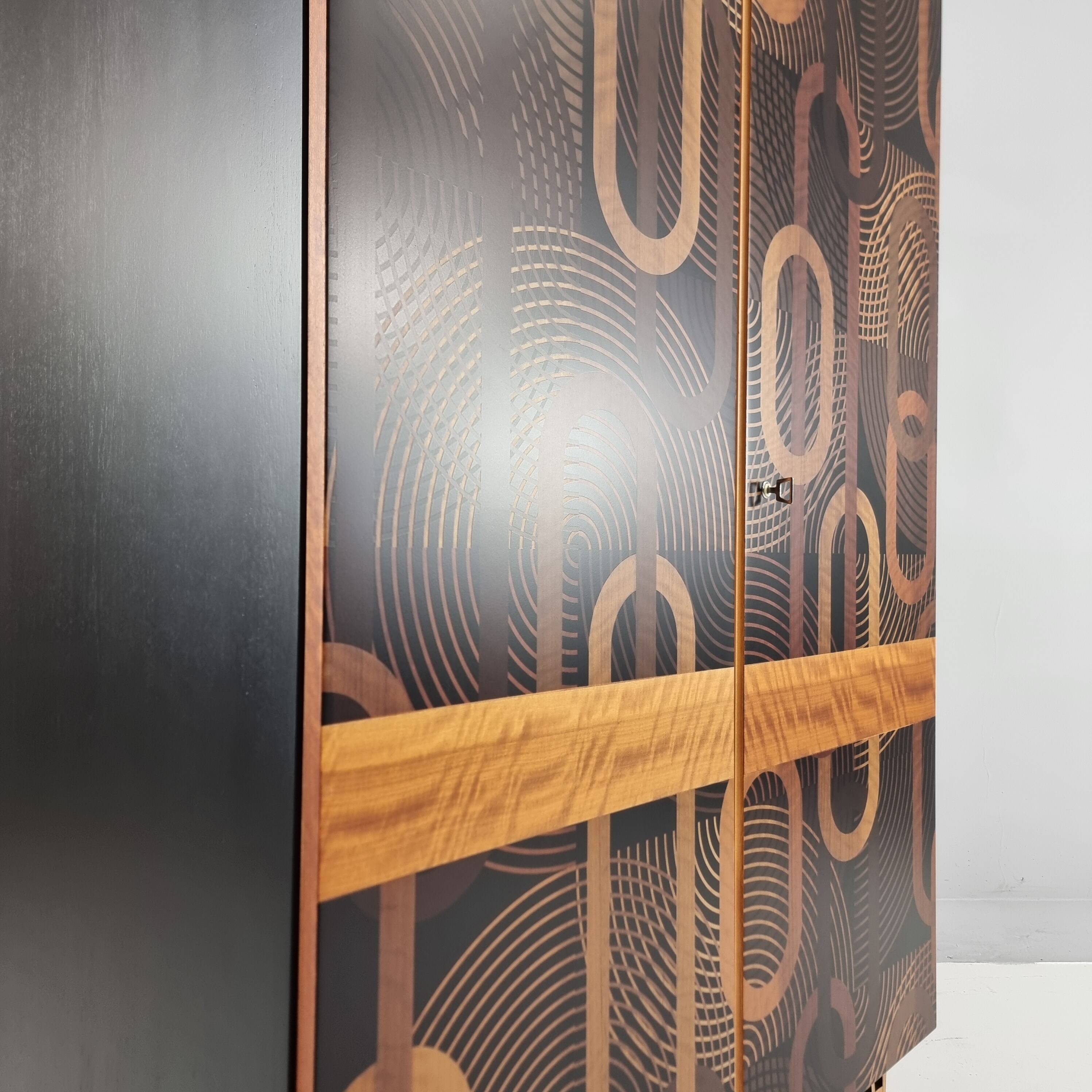 Vintage beech wardrobe, 1970s