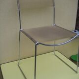 Chrome and scoubidou chair