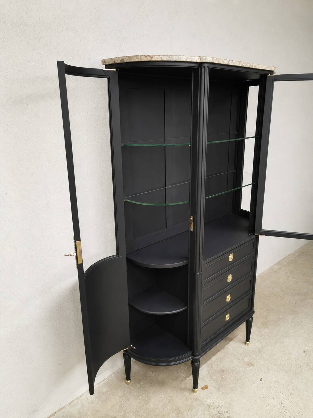 Revamped vintage display cabinet