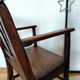 Fauteuil ancien en chêne massif-style Gallois et Art Populaire