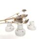 Set of 3 white porcelain sconces
