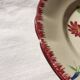 Hand-painted Pexonne footed plate or serving dish