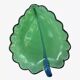 Large glass leaf dish
