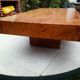 Roche Bobois elm magnifying glass coffee table