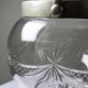 Pot/bowl with a bubble design, antique engraved crystal from Bohemia and silver-plated metal, 1920-1940.