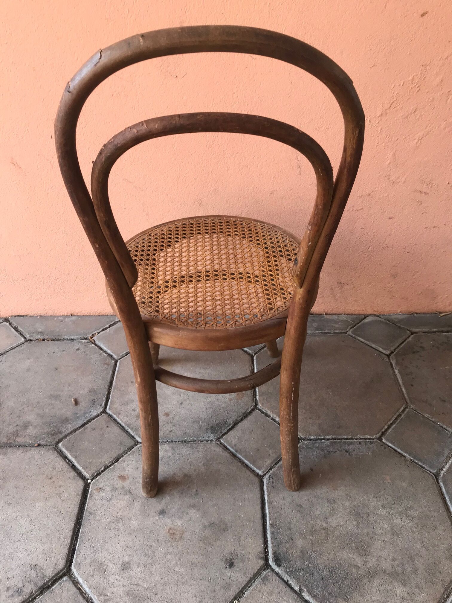 Chaise Thonet XIXeme en hêtre bois courbé modele n°14 - assise cannée