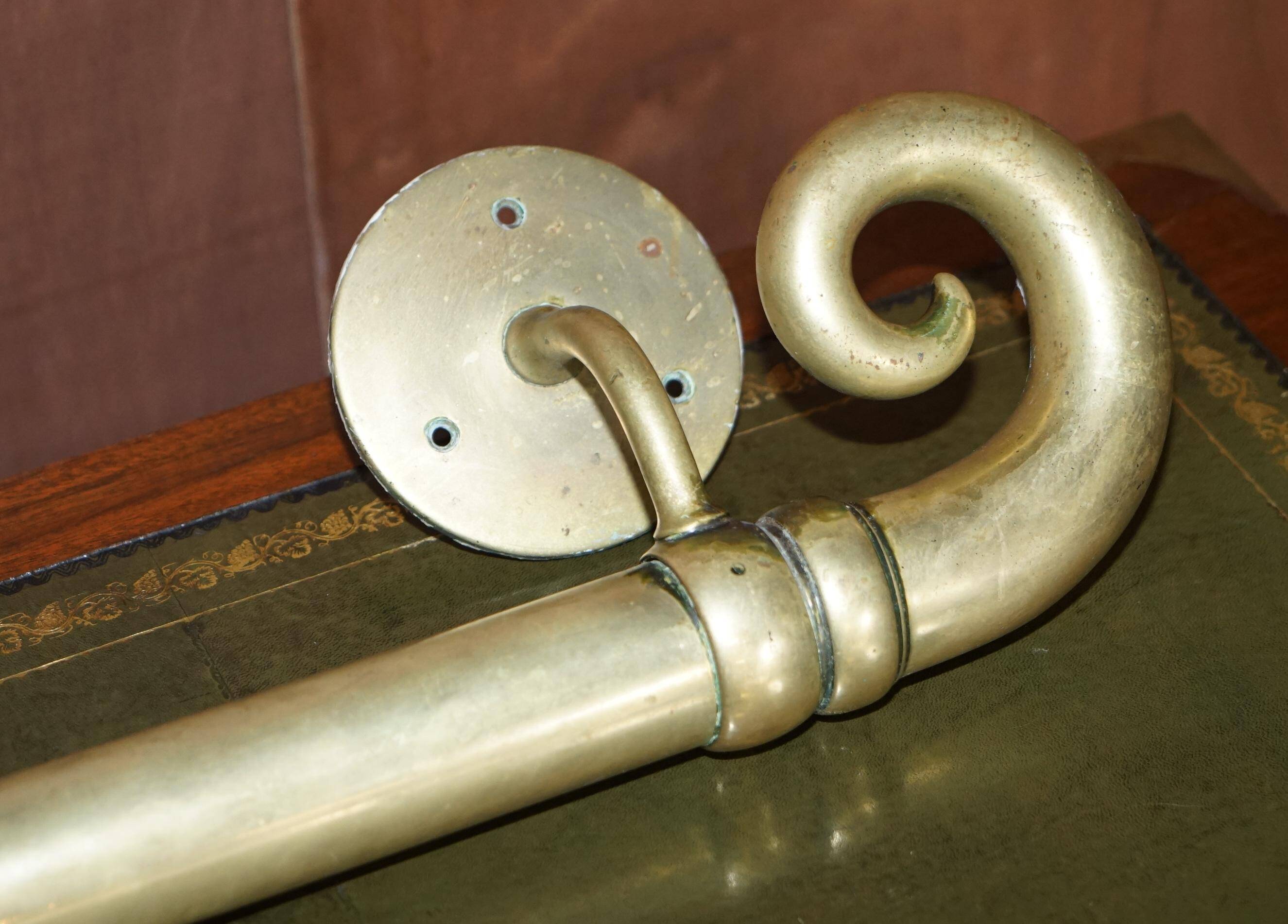 Pair of very large antique Victorian brass door handles.