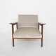 Fauteuil en teck scandinave des années 1960