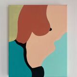 Weighed Down - Modern Abstract Art Canvas, Acrylic, 24 x 30cm, unique piece