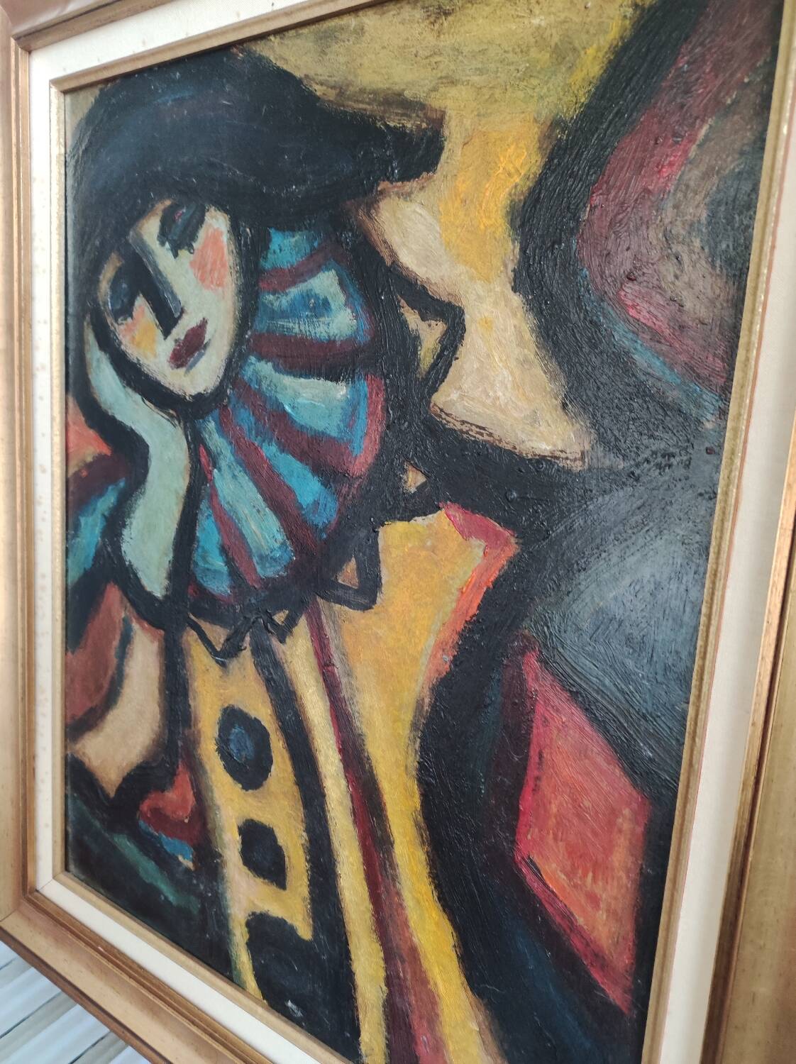 Oil on panel by Demianoff, the harlequin