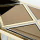 Console chrome laiton verre opalin noir de romeo rega 1970