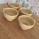 Tasses en grès marron