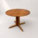 Round teak dining table by gudme møbelfabrik a/s
