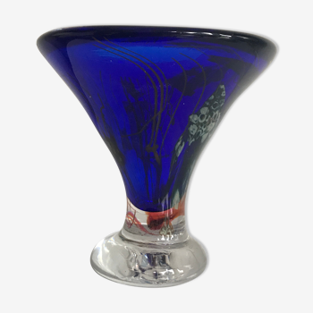 Vase en verre à inclusions François Le Lonquer