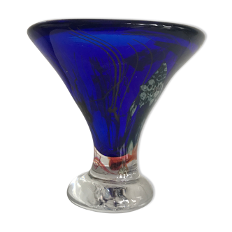 Vase en verre à inclusions François Le Lonquer