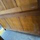 Buffet, rustic sideboard in solid cherry wood, 20th century