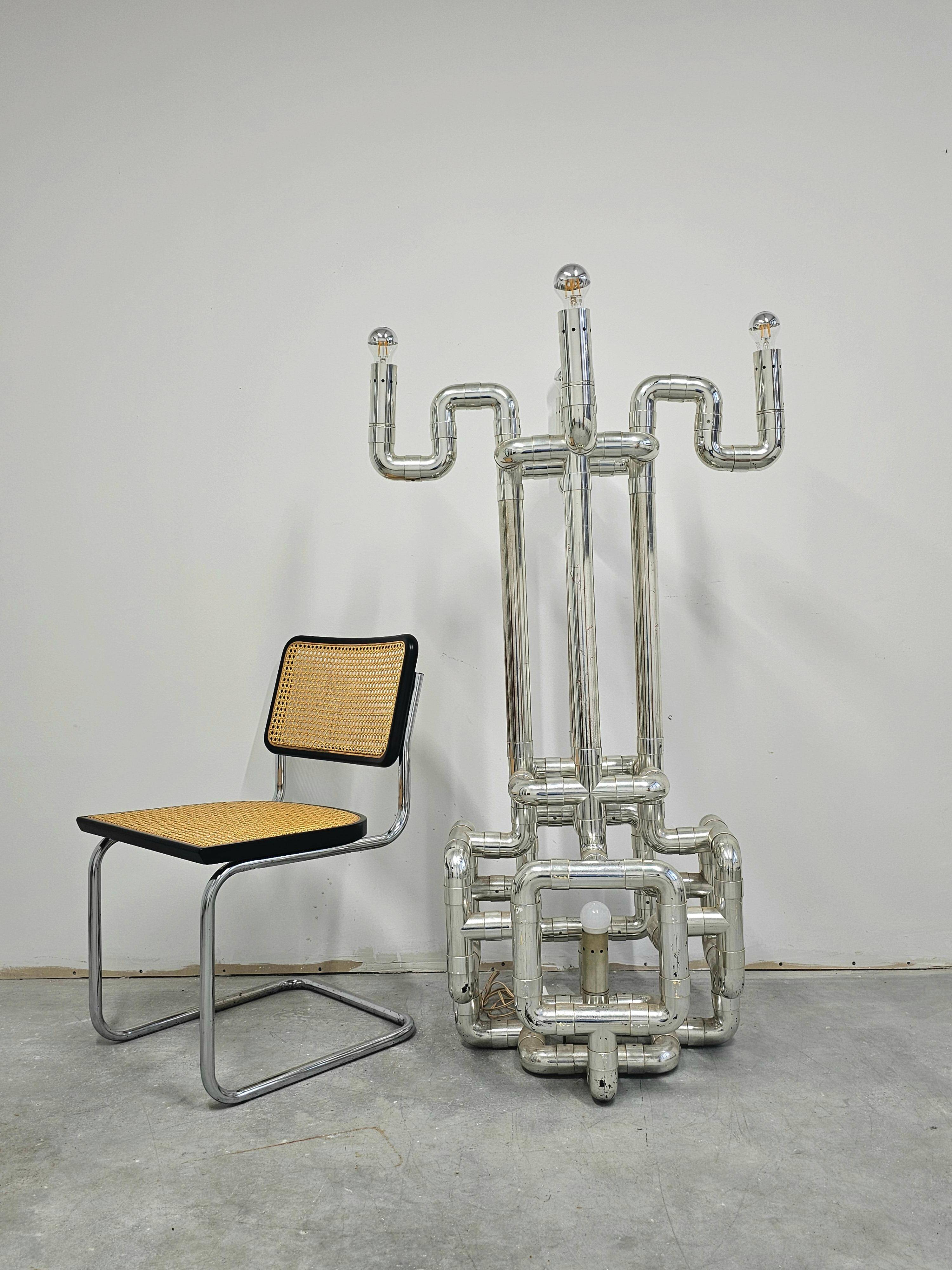 Sculptural floor lamp Space Age Rombo by Gaetano Missaglia