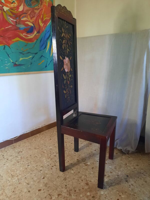 Chaise japonaise dossier haut