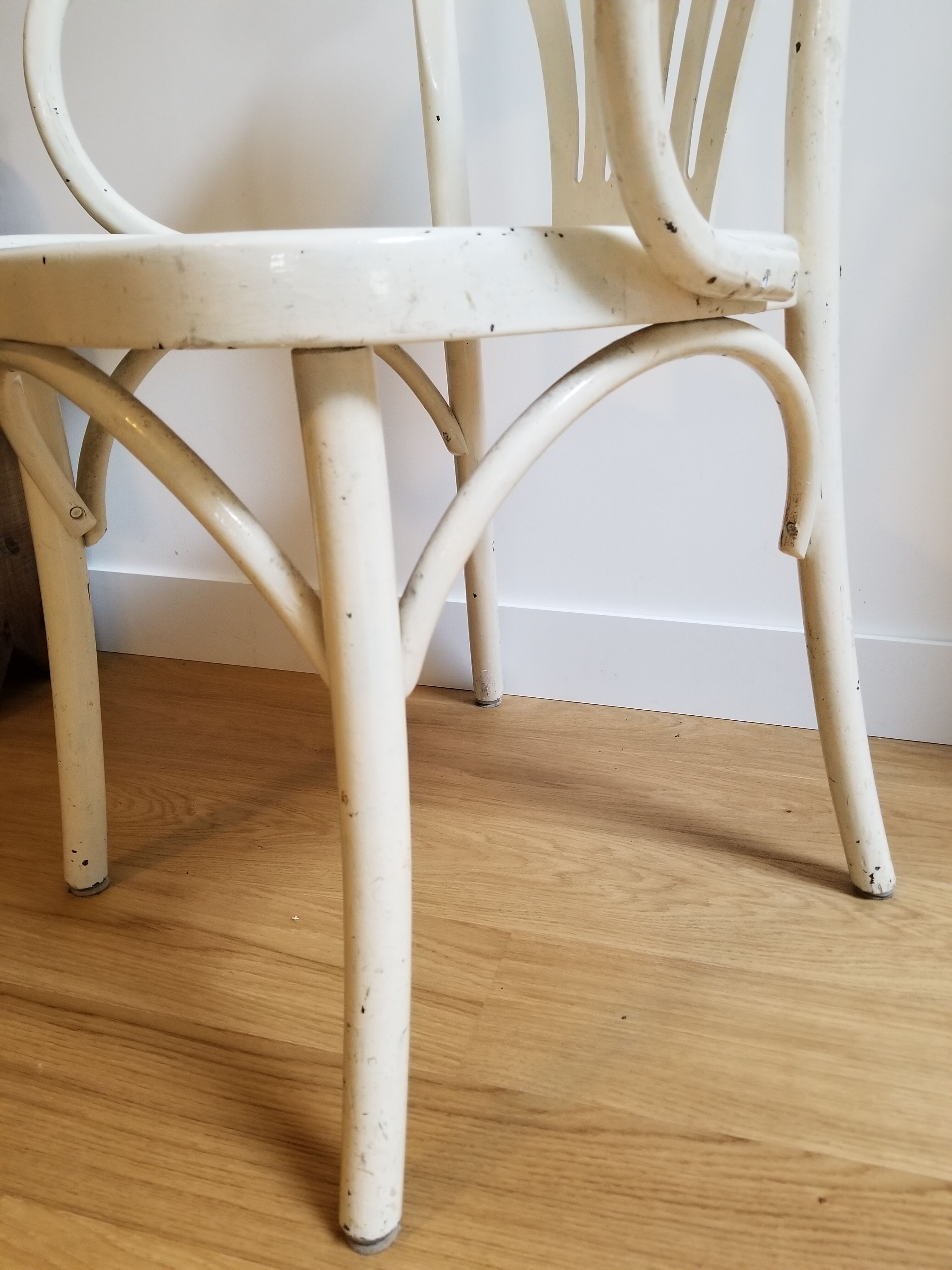 Curved wooden chair