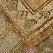 Light Brown & Pink Vintage Persian Rug, Handmade Wool Classic Home Decor