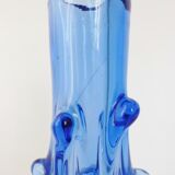 Vase en verre bleu 1960