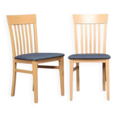 Paire de chaise vintage en hêtre