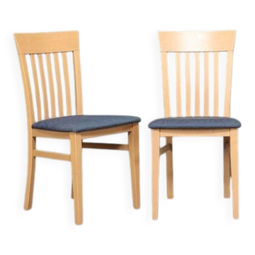 Pair of vintage beech chairs