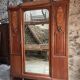 Antique Art Nouveau wardrobe with mirror – Early 20th century