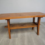 Coffee table with vintage wooden tray year 1960/1970